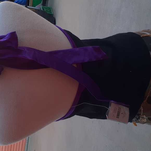 •Ralph Lauren• Cashmere  Halter neck Purple Tie band  Trim NWT $455 - Picture 4 of 7